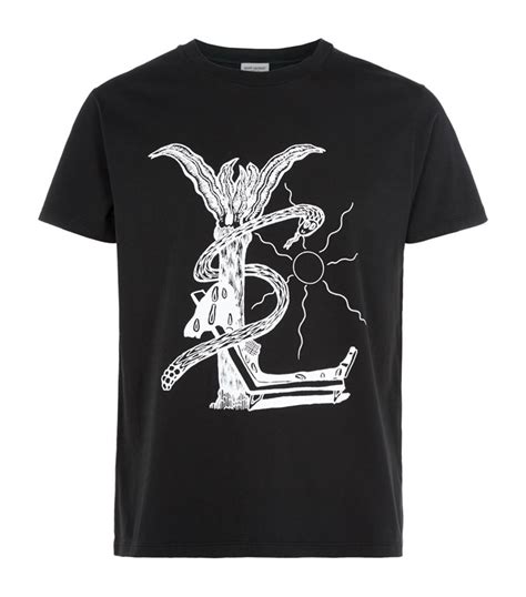 black ysl shirt|saint laurent t shirt men's.